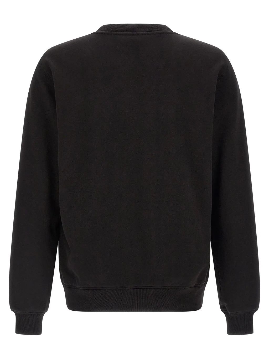 Sweatshirt noir dolce & gabbana en coton avec col rond et poignets et ourlet côtelés
