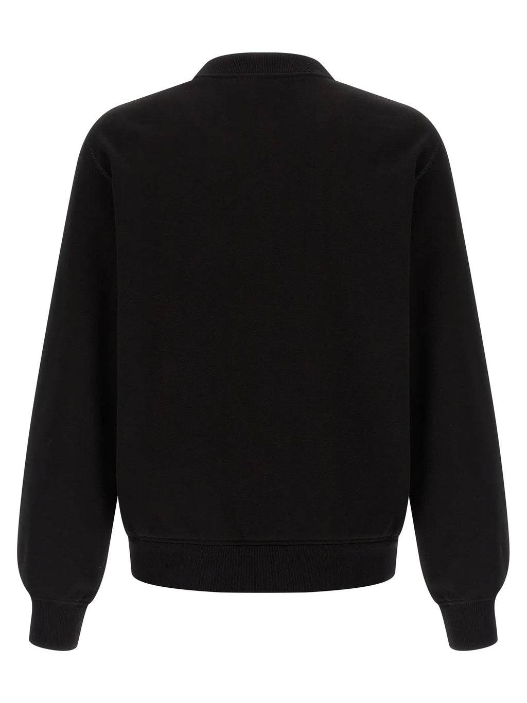 Sweatshirt dolce & gabbana noir en coton avec col rond et bords côtelés aux manches et à la taille