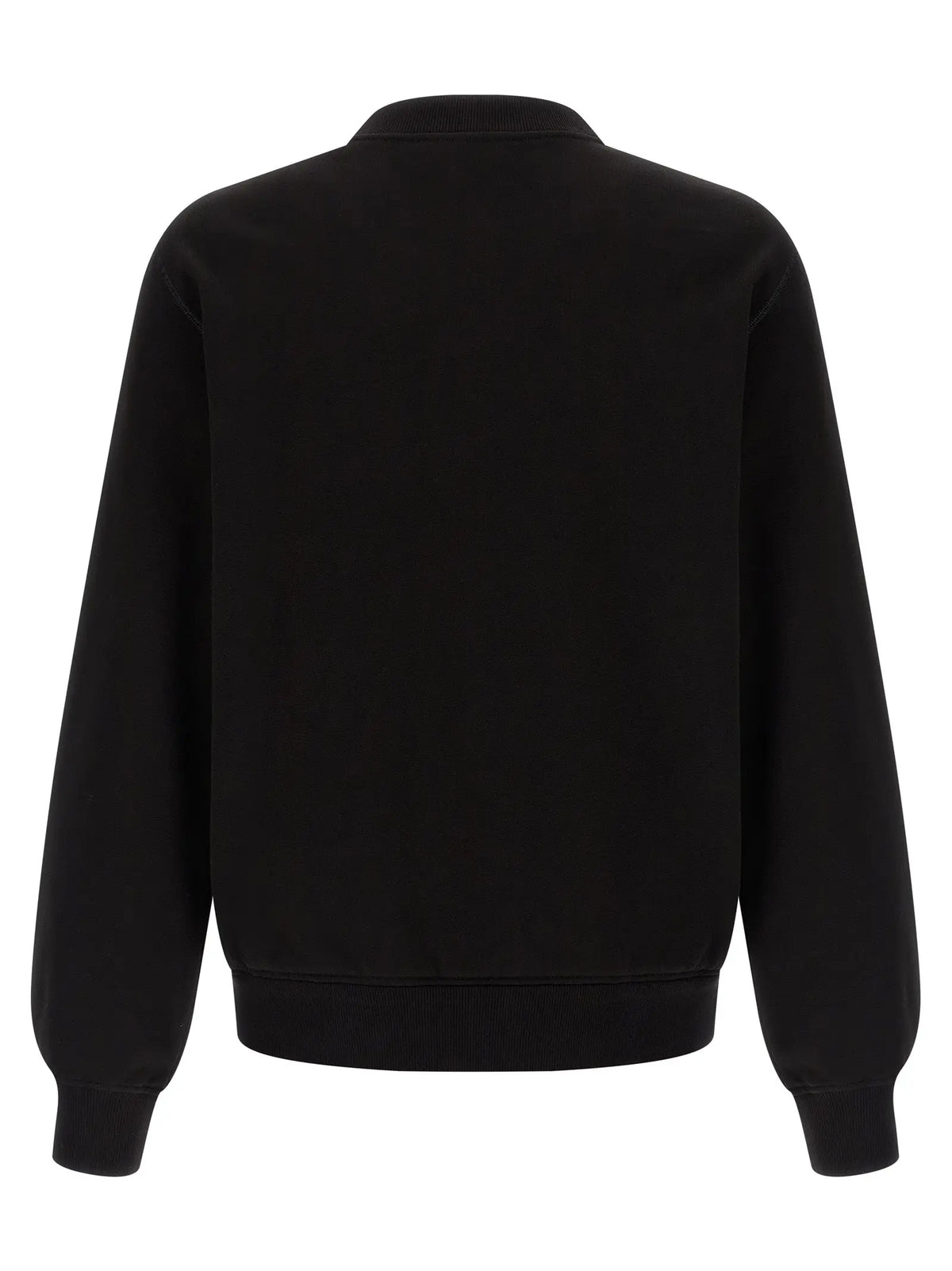 Sweatshirt dolce & gabbana noir en coton avec col rond et bords côtelés aux manches et à la taille