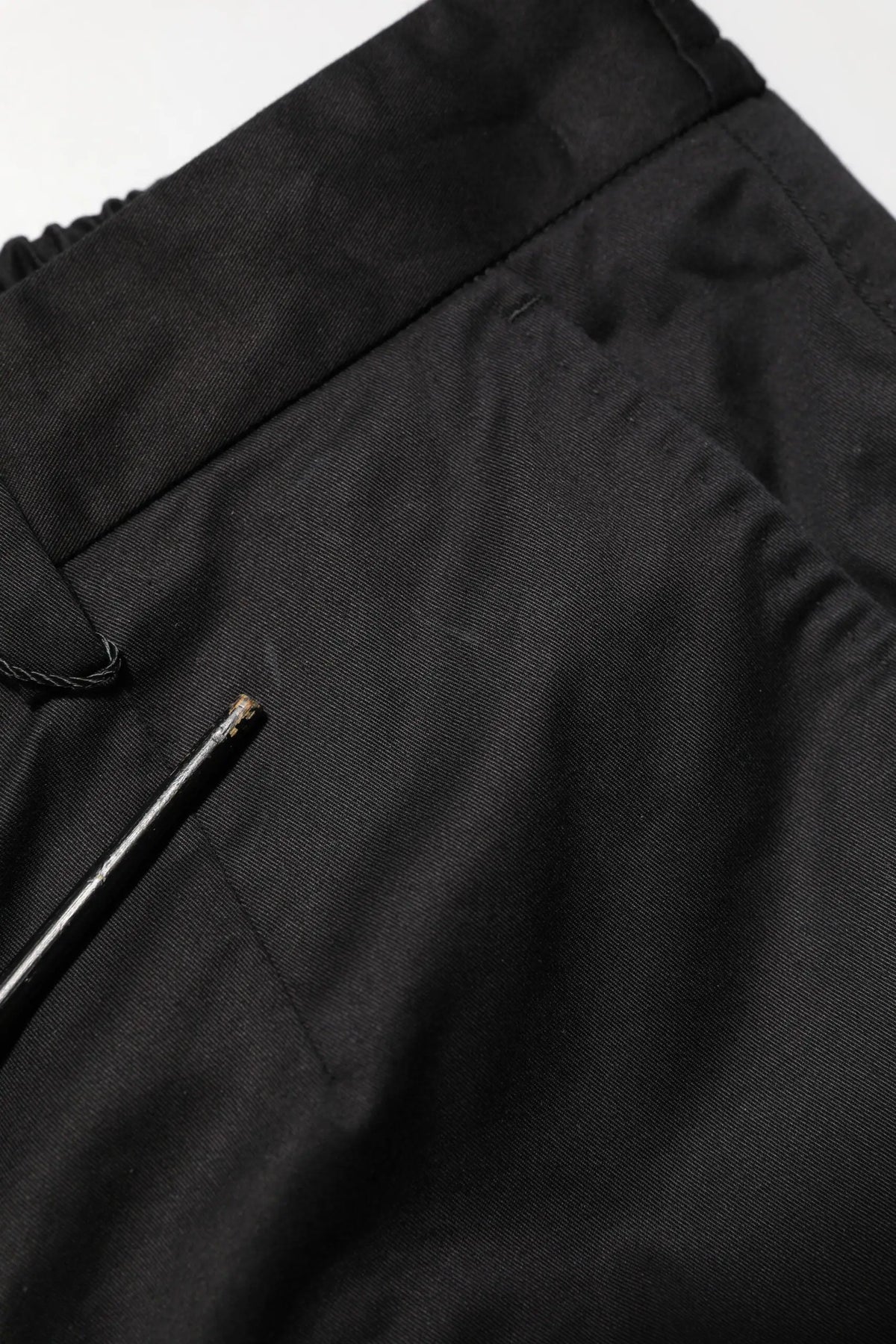 Pantalon formel pour homme en coton noir dolce & gabbana avec tissu tissé subtil et taille élastique