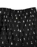 Pantalon large noir dolce & gabbana orné de cristaux clairs scintillants en tissu plissé