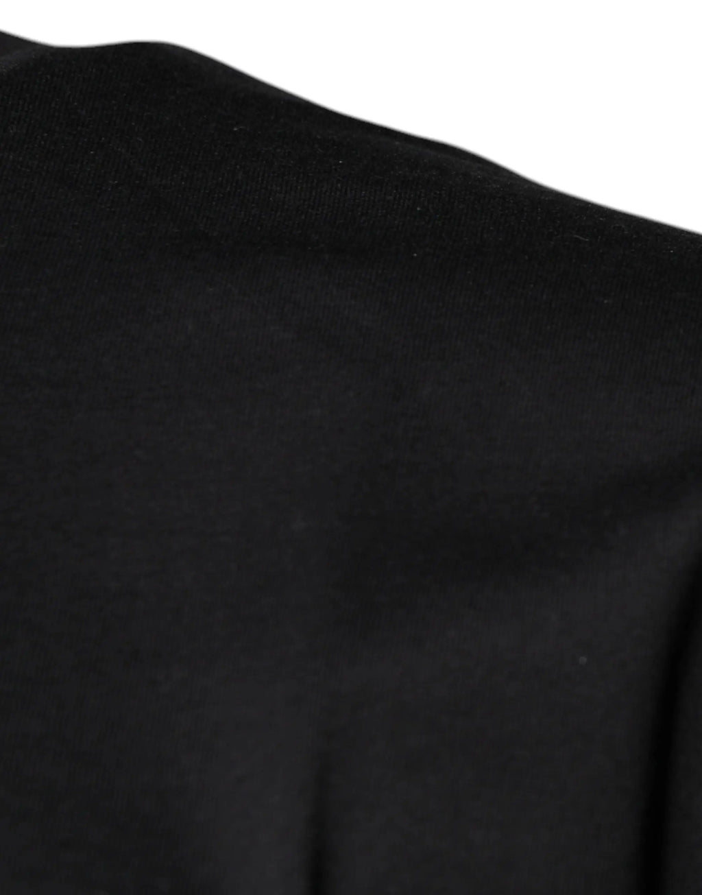 Tissu en velours noir doux avec légère brillance pour t-shirt dolce & gabbana noir logo dg imprimé coton col rond