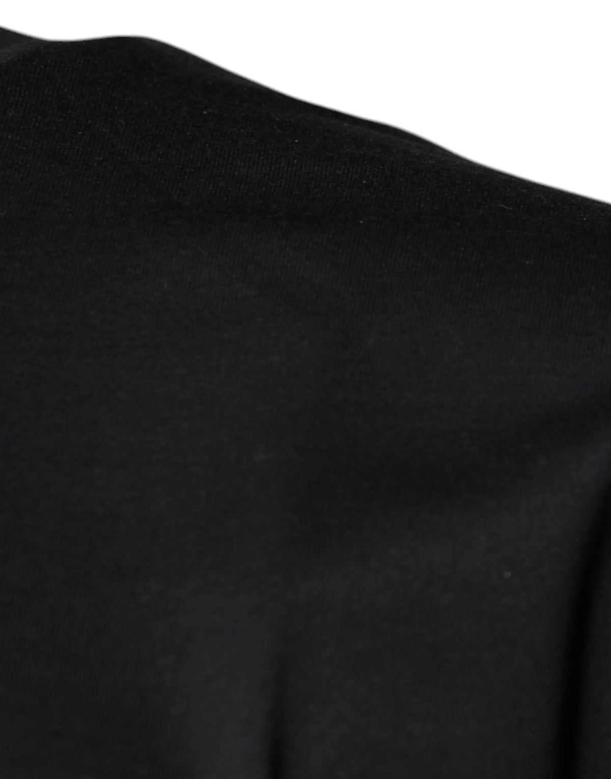 Tissu en velours noir doux avec légère brillance pour t-shirt dolce & gabbana noir logo dg imprimé coton col rond