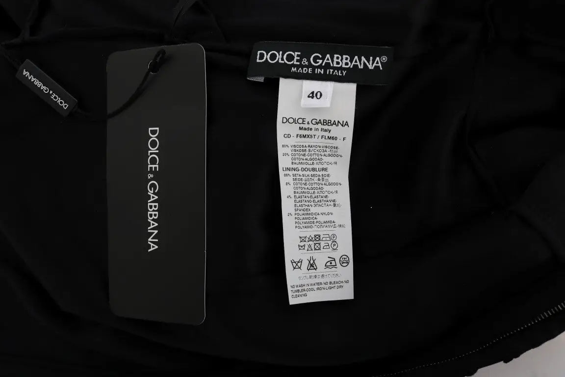 Veste noire dolce & gabbana à la coupe ajustée avec un design élégant et un savoir-faire italien