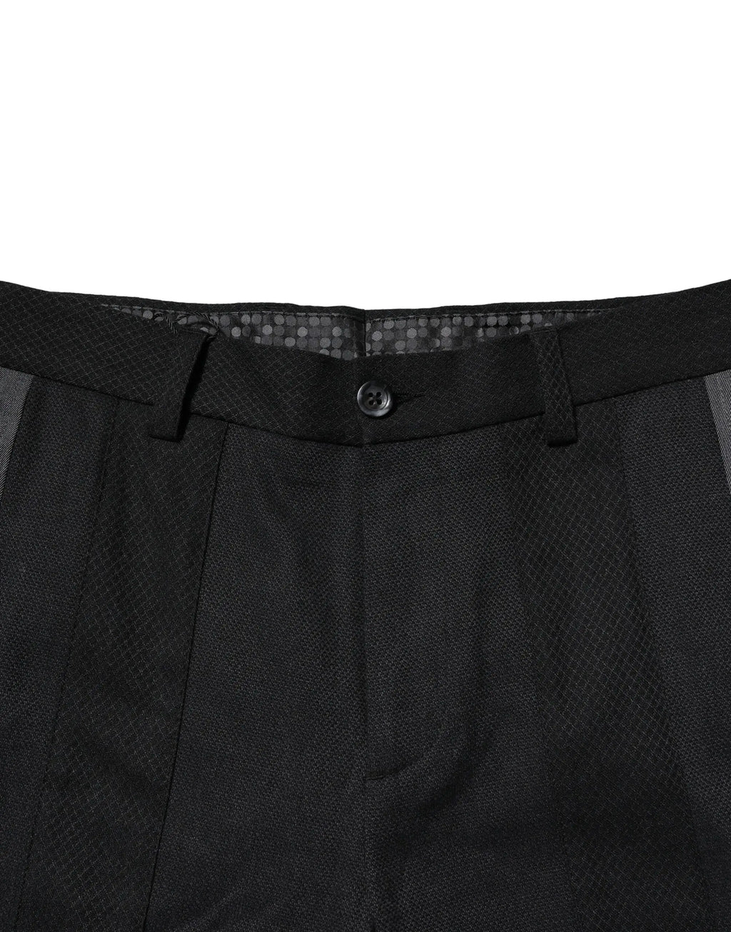 Pantalon tapered pour homme dolce & gabbana en coton noir gris avec motif tissé subtil et ceinture assortie
