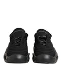 Baskets dolce & gabbana noires pour homme avec tige texturée et semelle en caoutchouc sculptée et épaisse