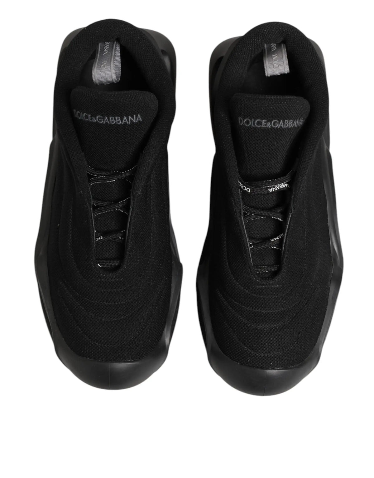 Sneakers dolce & gabbana noirs hommes à lacets avec design moderne et dessus texturé élégant