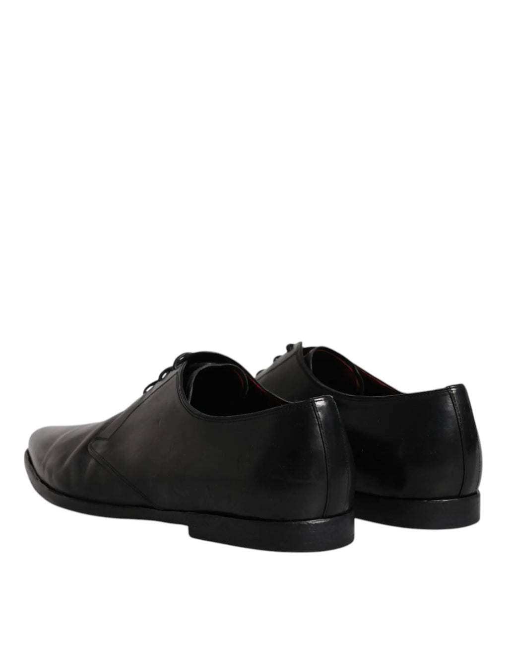 Dolce & gabbana chaussures derby homme en cuir noir à lacets finition polie design classique formel