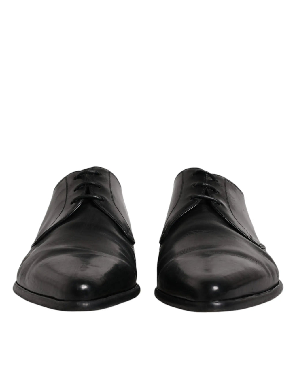 Dolce & gabbana derby homme noir en cuir avec lacets finition polie et design classique pour tenue formelle