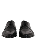 Dolce & gabbana derby homme noir en cuir avec lacets finition polie et design classique pour tenue formelle