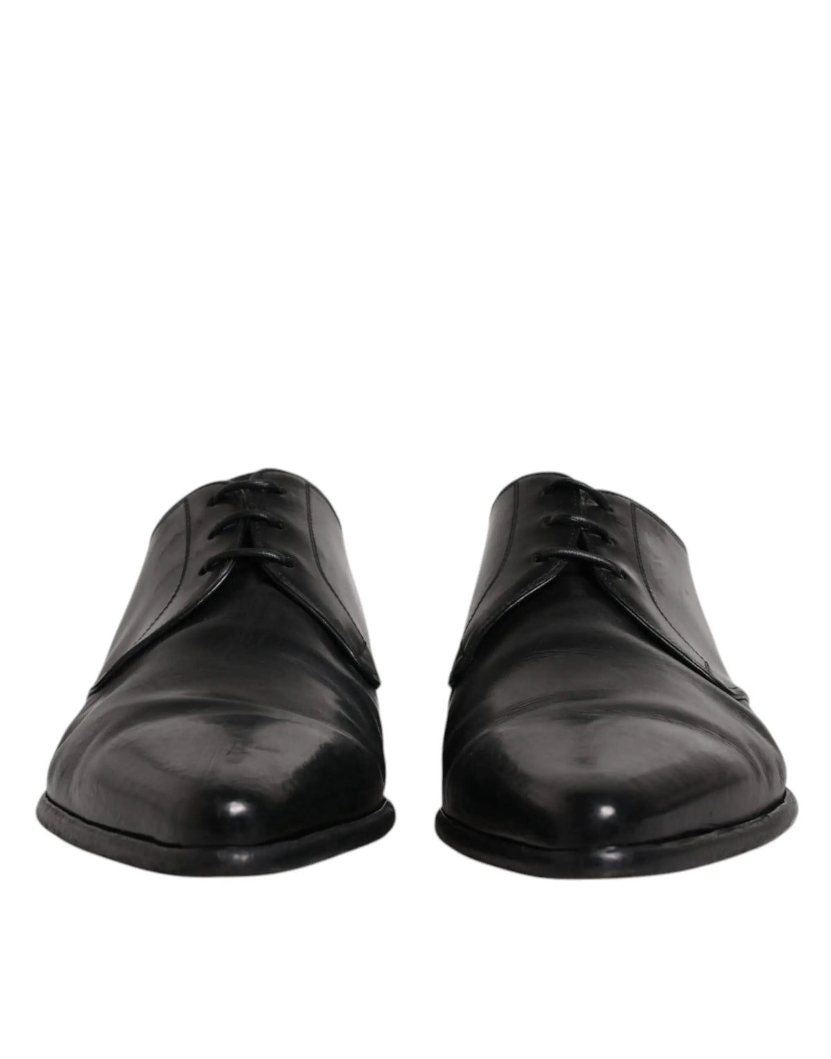 Dolce & gabbana derby homme noir en cuir avec lacets finition polie et design classique pour tenue formelle