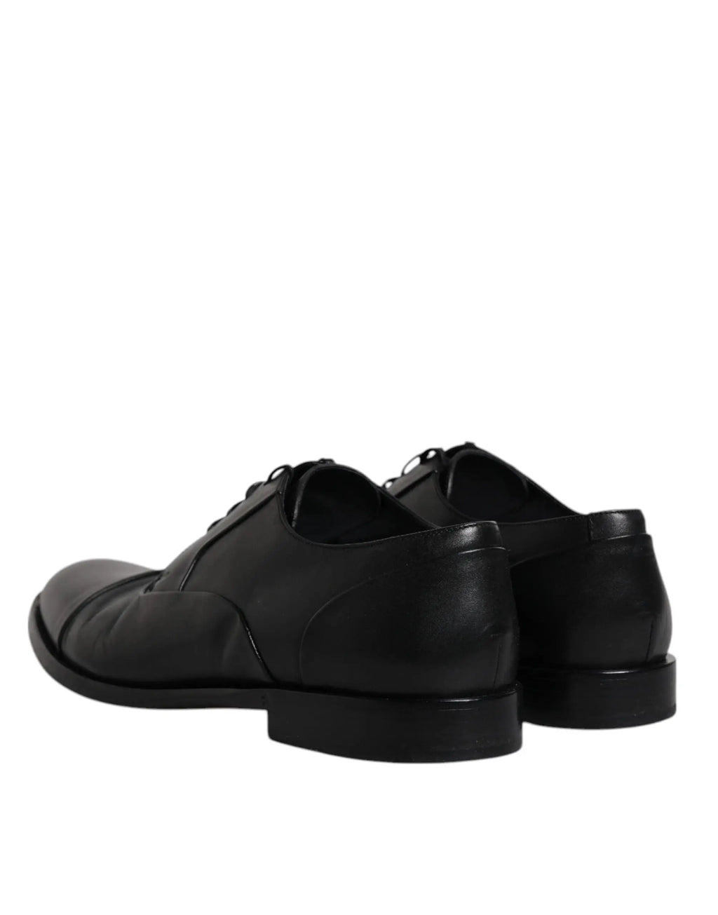 Dolce & gabbana chaussures derby homme en cuir noir à lacets avec finition brillante style oxford classique