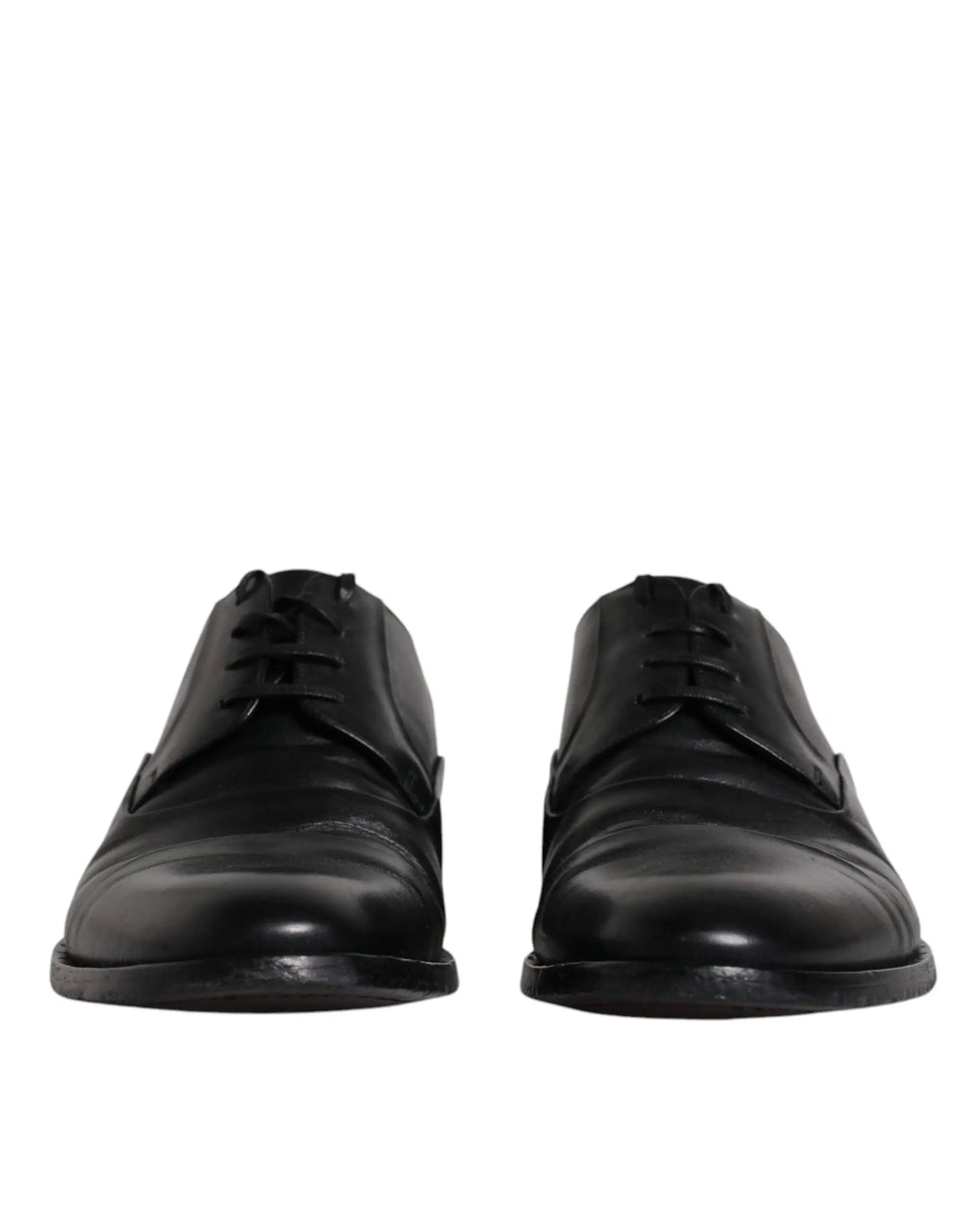 Dolce & gabbana chaussures derby homme en cuir noir à lacets finition polie pour usage formel