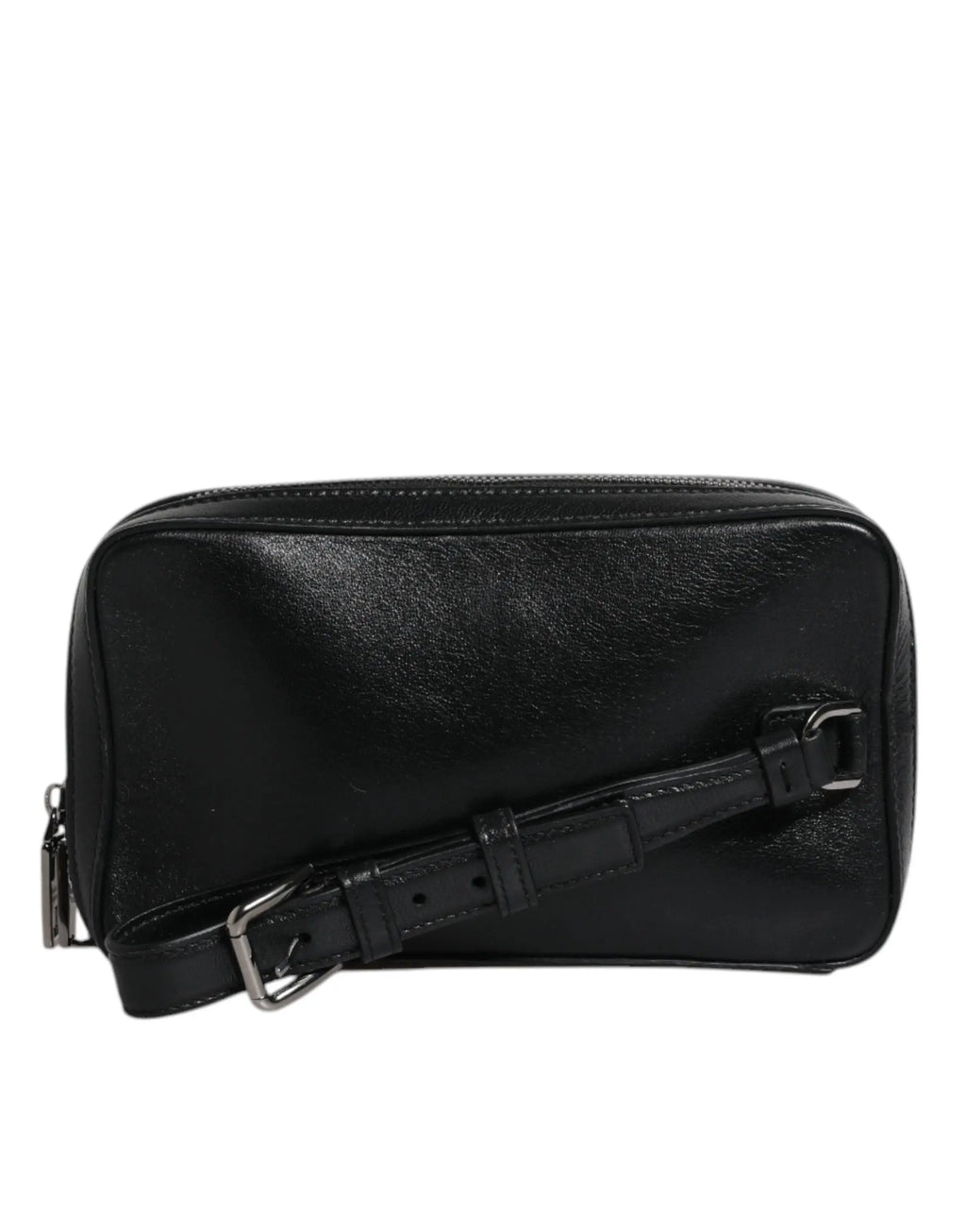 Sac bandoulière noir en cuir dolce gabanna avec logo led et bracelet poignet réglable