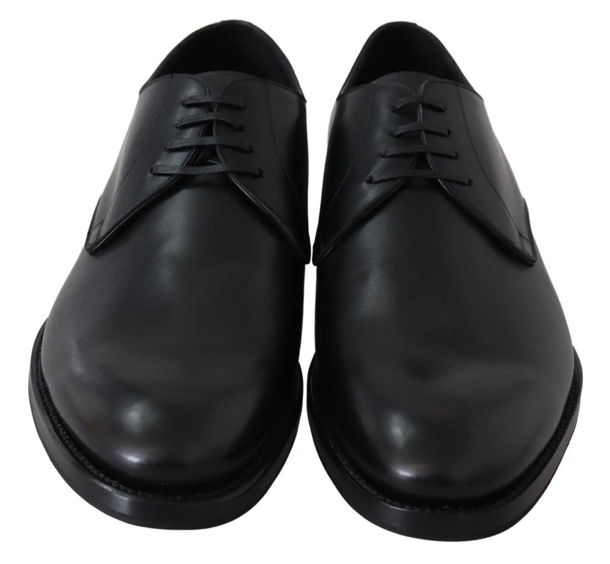 Dolce & Gabbana chaussures sartoria en cuir noir derby à lacets classiques et finition polie faite main