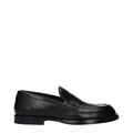 Loafer noir en cuir dolce & gabbana à enfiler avec design minimaliste et finition brillante