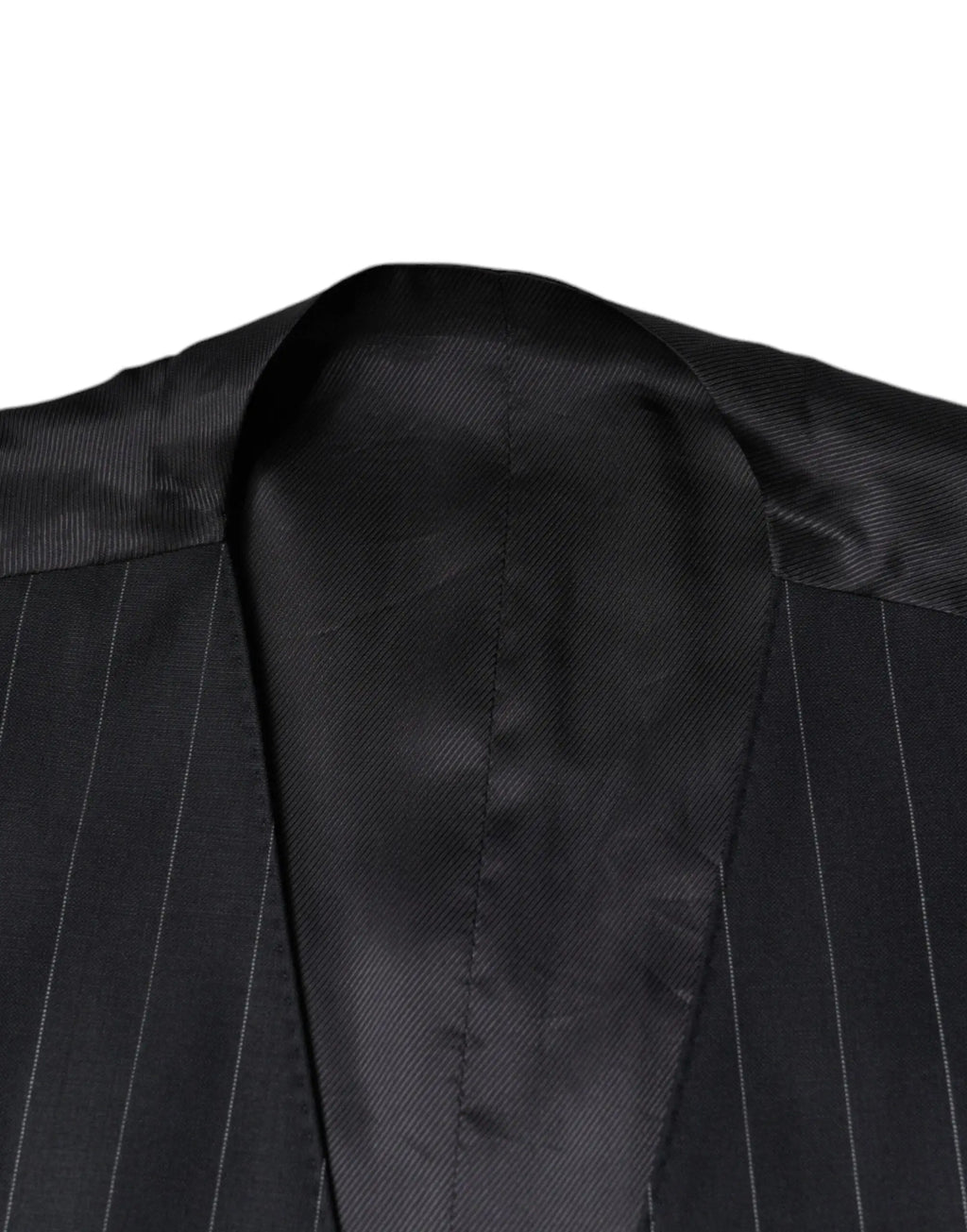 Dolce & gabbana veste en cuir noire pour femme avec col en satin et design formel en cuir noir