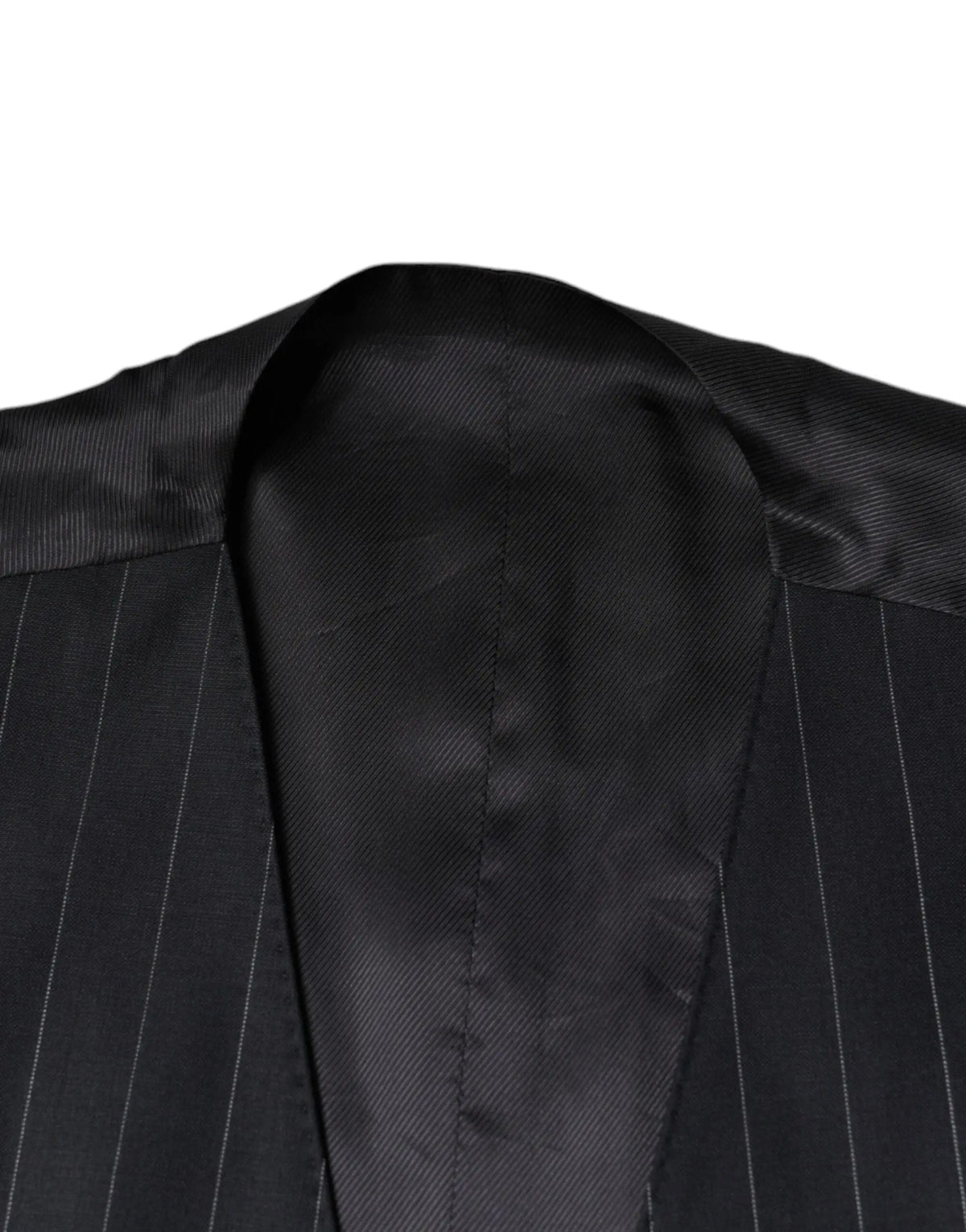 Dolce & gabbana veste en cuir noire pour femme avec col en satin et design formel en cuir noir