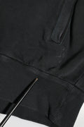 Poignet en maille côtelée noire avec petit trou et détails de couture sur sweat à capuche dolce gabbana noir