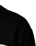 Sweatshirt dolce & gabbana milano noir en coton avec tissu doux légèrement texturé et coutures nettes aux épaules