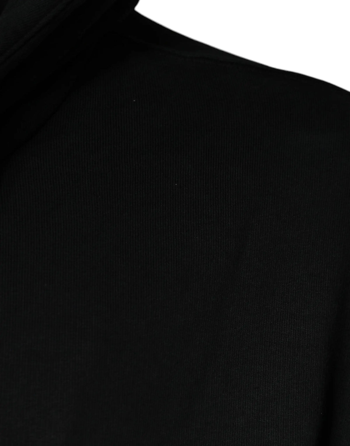 Pull à capuche à fermeture éclair intégrale dolce gabbana noir en maille côtelée avec plaque logo lisse et légèrement texturée