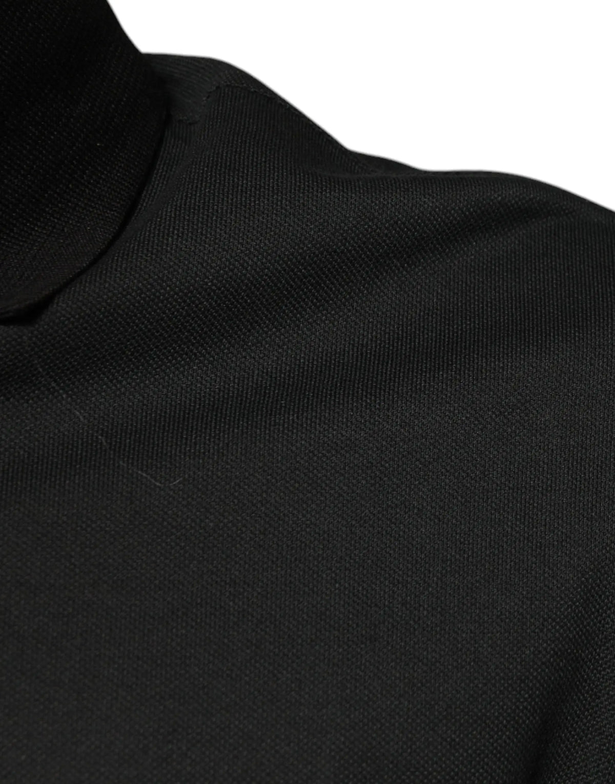 Pull col roulé noir en maille fine et lisse avec logo dolce & gabbana imprimé en coton pour homme