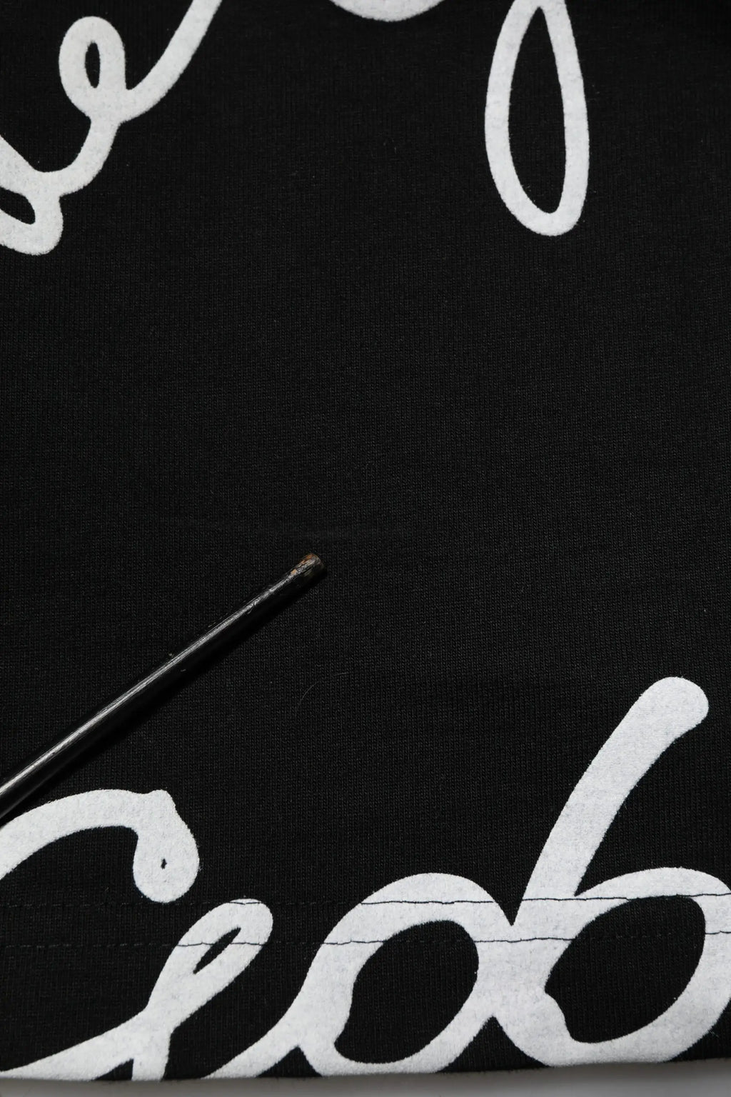 Sac cabas noir en coton avec imprimé en écriture cursive blanche dolce & gabbana