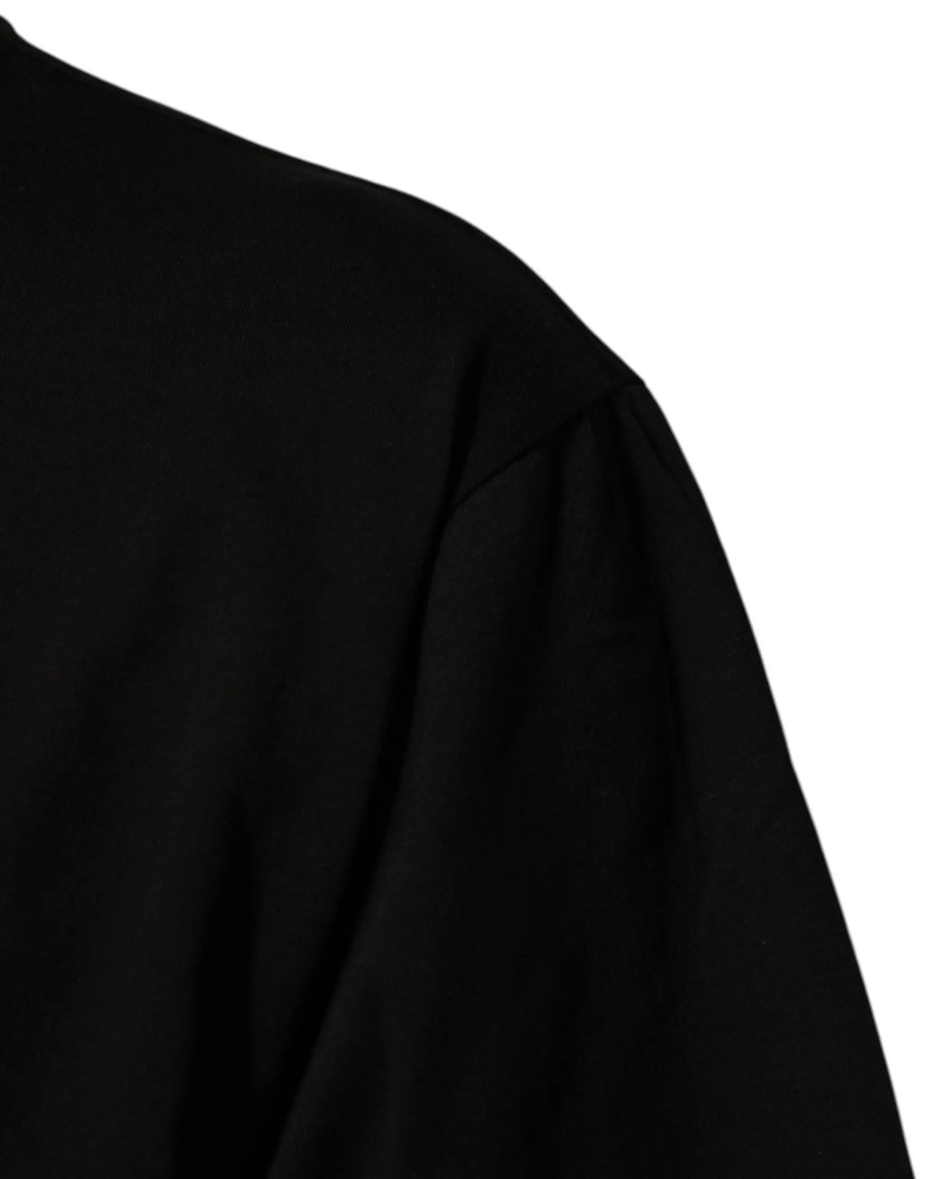 Top noir dolce & gabbana en coton à manches longues avec logo imprimé et tissu doux au toucher