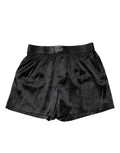 Boxer en satin noir dolce gabbana avec ceinture élastique logo pour un confort quotidien