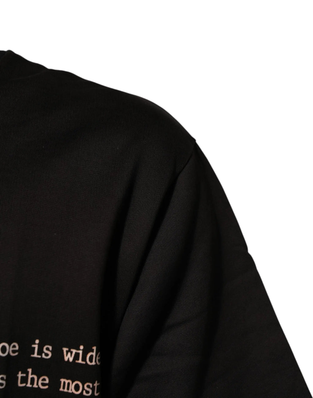 T-shirt dolce & gabbana noir en coton avec texte subtil ivoire imprimé sur la poitrine marilyn monroe