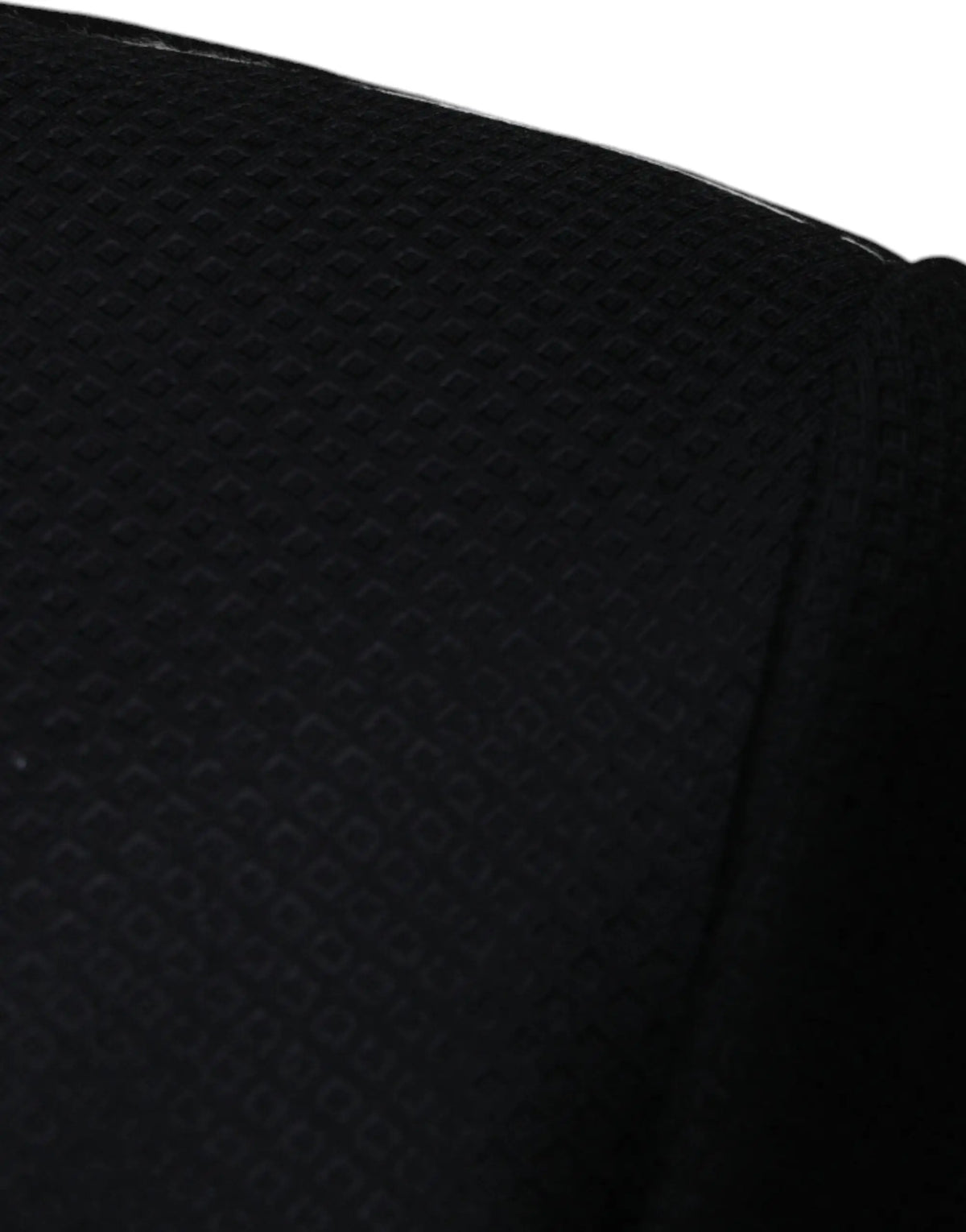 Tissu texturé noir avec motif alvéolé subtil du blazer martini abeille Dolce & Gabbana à simple boutonnage