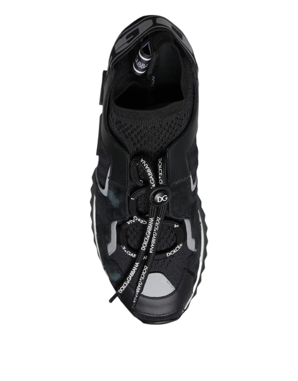 Baskets noir dolce & gabbana mesh avec lacets à logo et semelle épaisse pour trekking sorento
