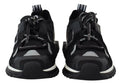 Baskets trekking noire en mesh dolce & gabbana avec logo blanc et accents contrastants