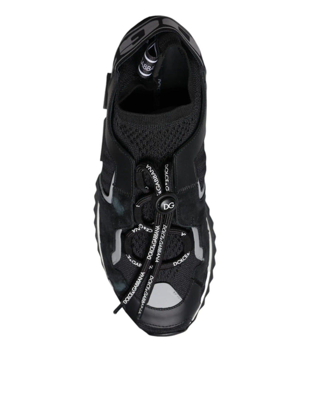 Baskets noir dolce & gabbana mesh sorrento avec lacets brandés et semelle épaisse pour trekking