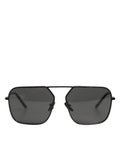 Lunettes de soleil dolce & gabbana aviator en métal noir avec verres carrés gris foncé