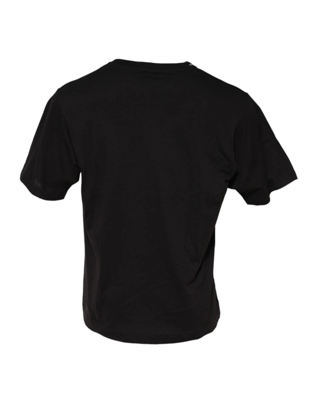 T-shirt dolce & gabbana noir en coton minimalist à col rond et manches courtes