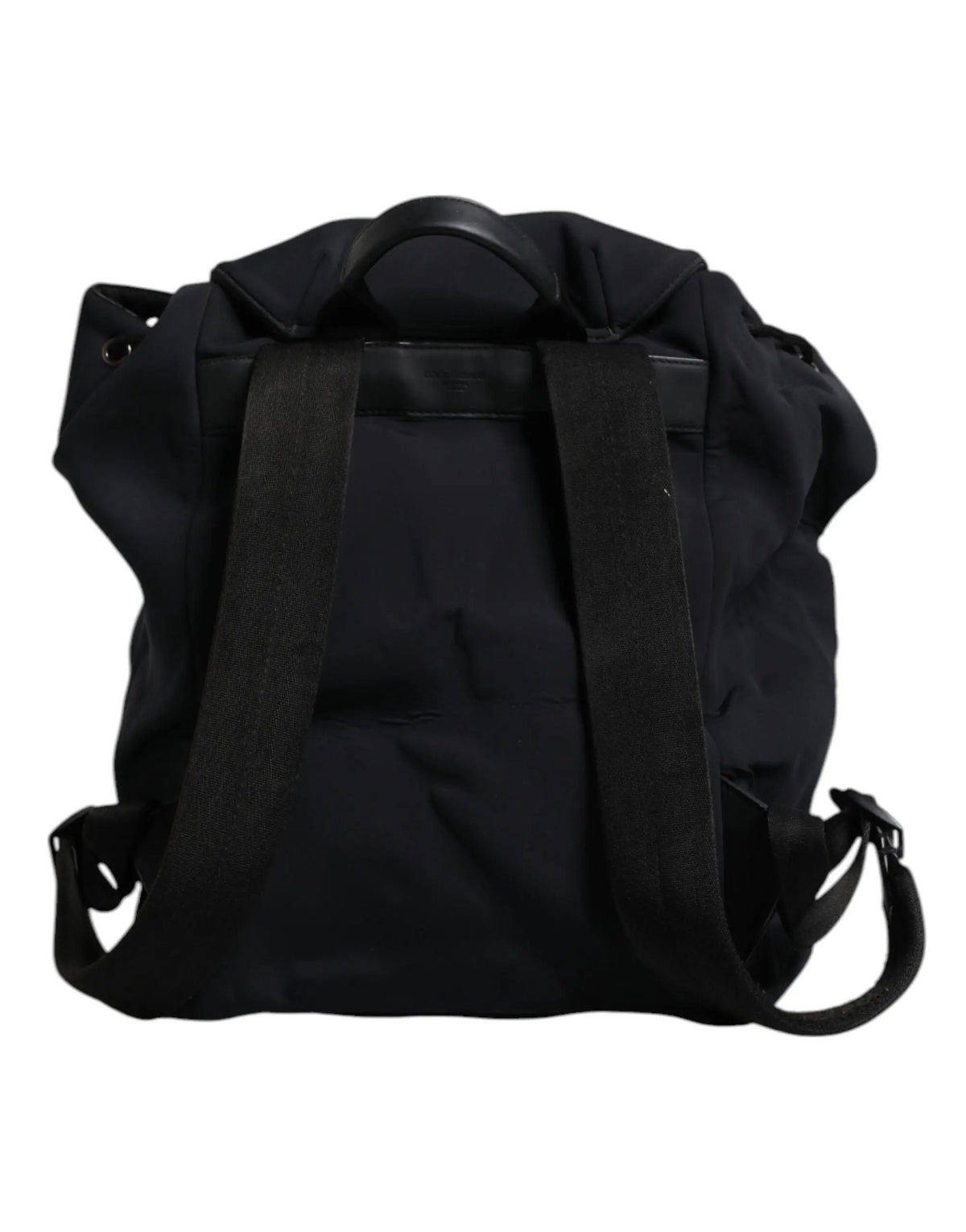 Sac à dos scolaire dolce & gabbana noir en nylon néoprène avec bretelles ajustables et poignée supérieure