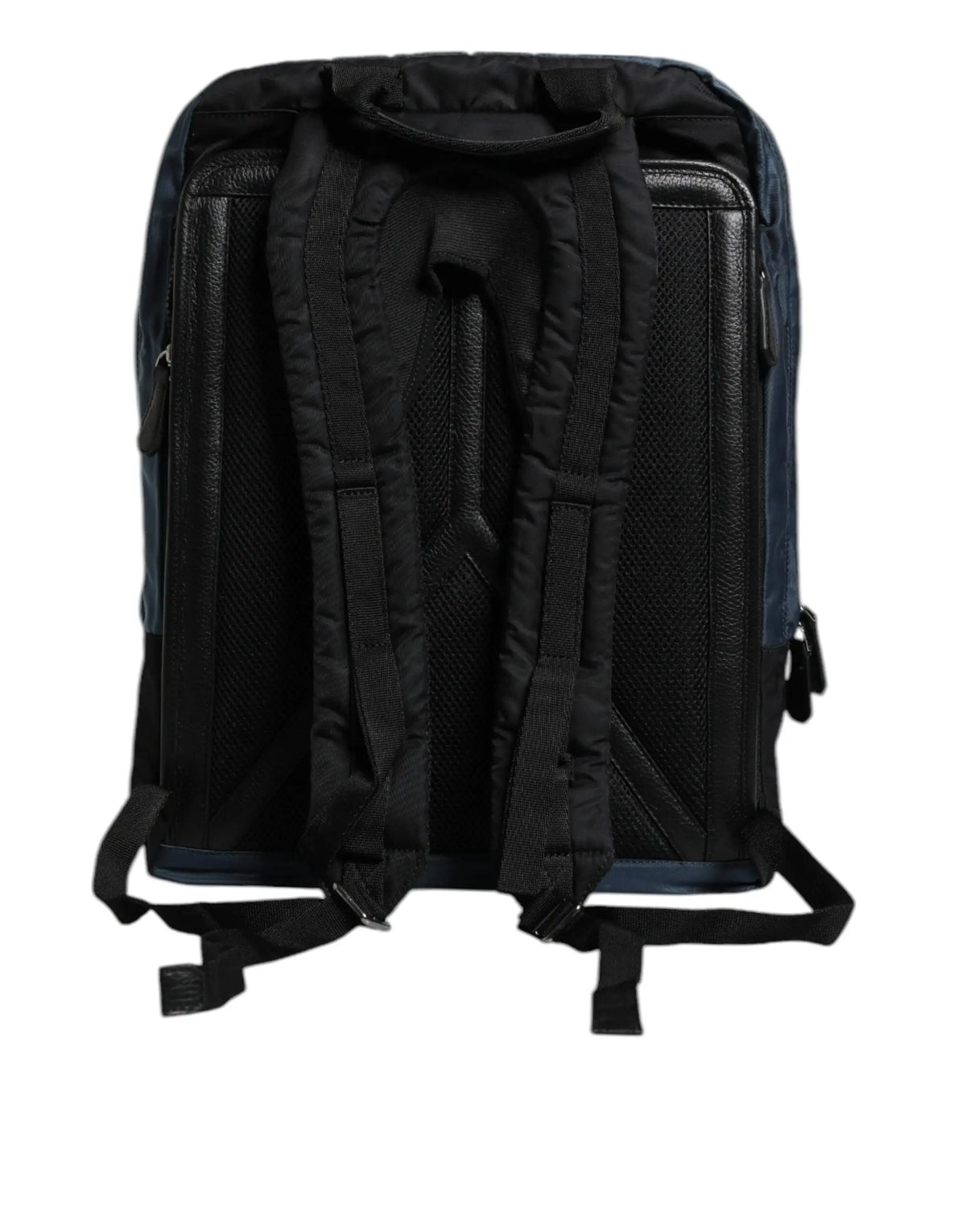 Sac à dos d école dolce & gabbana noir en nylon avec bretelles rembourrées et panneau arrière en mesh vue dos