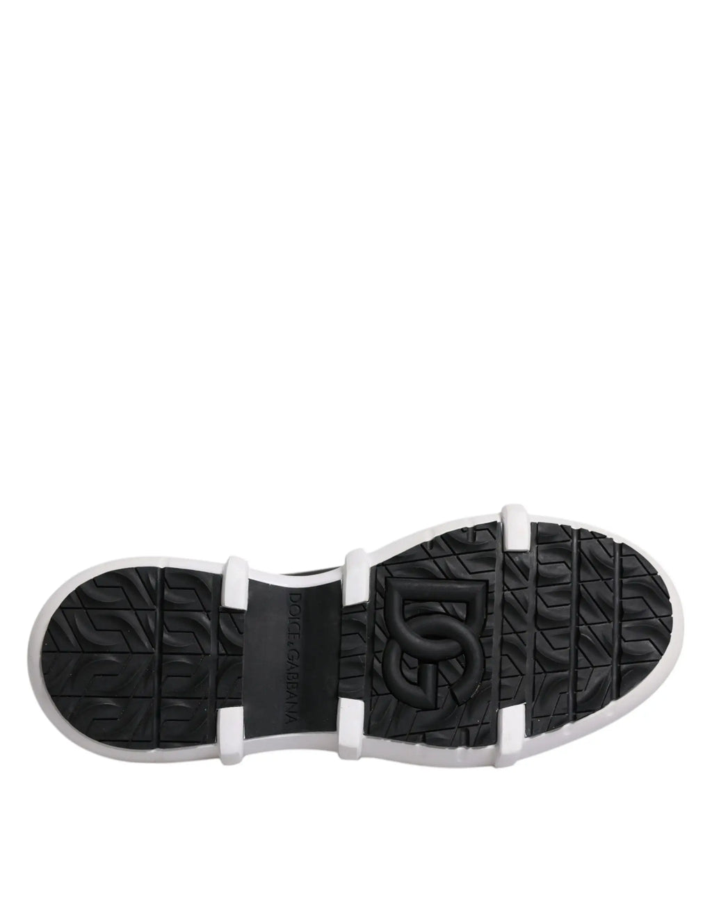 Semelle en caoutchouc noire et blanche avec logo dolce & gabbana embossé des sneakers noir nylon galileo montantes