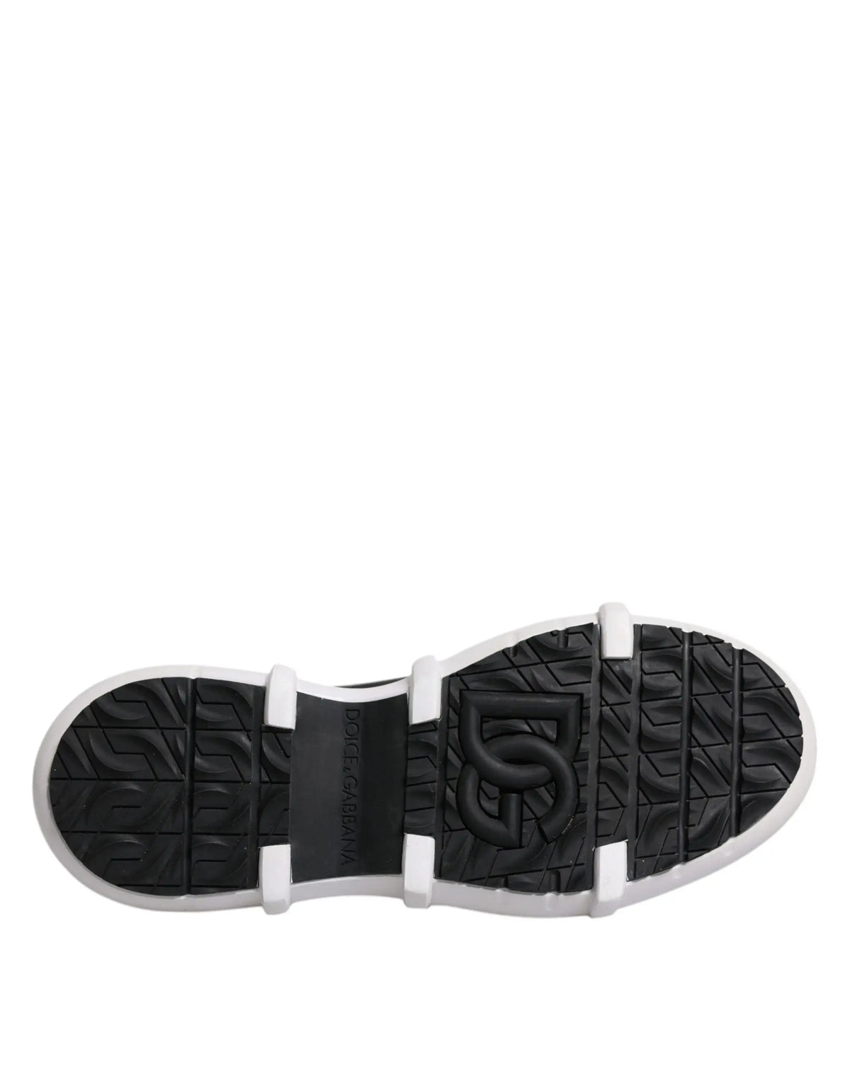 Semelle en caoutchouc noire et blanche avec logo dolce & gabbana embossé des sneakers noir nylon galileo montantes