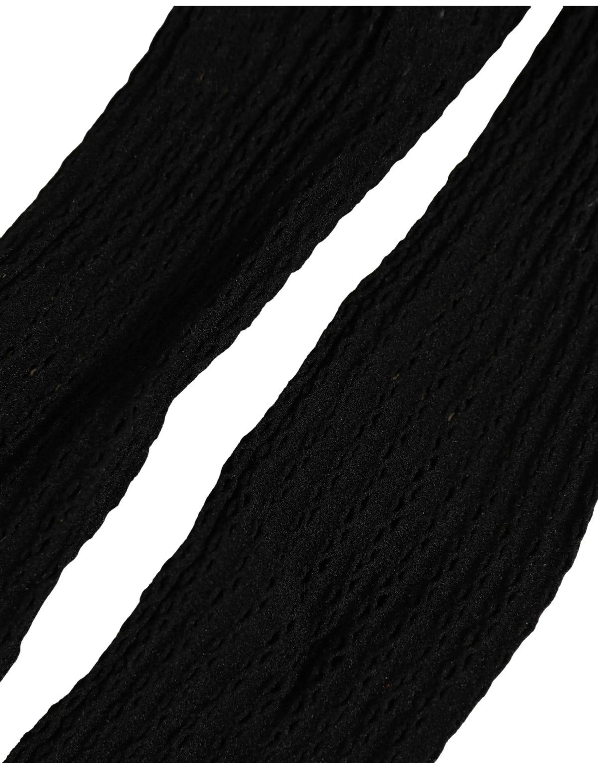 Écharpe en tissu noir texturé avec motif côtelé froissé pour accessoire femme dolce & gabbana en nylon
