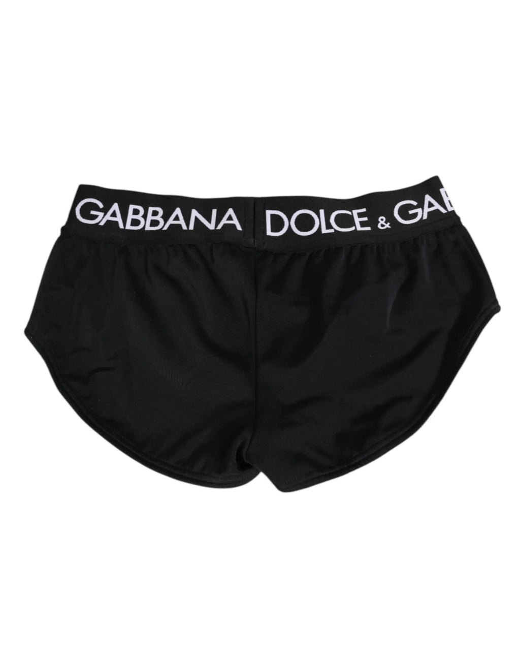 Briefs dolce & gabbana noirs en nylon avec ceinture logo blanche pour homme
