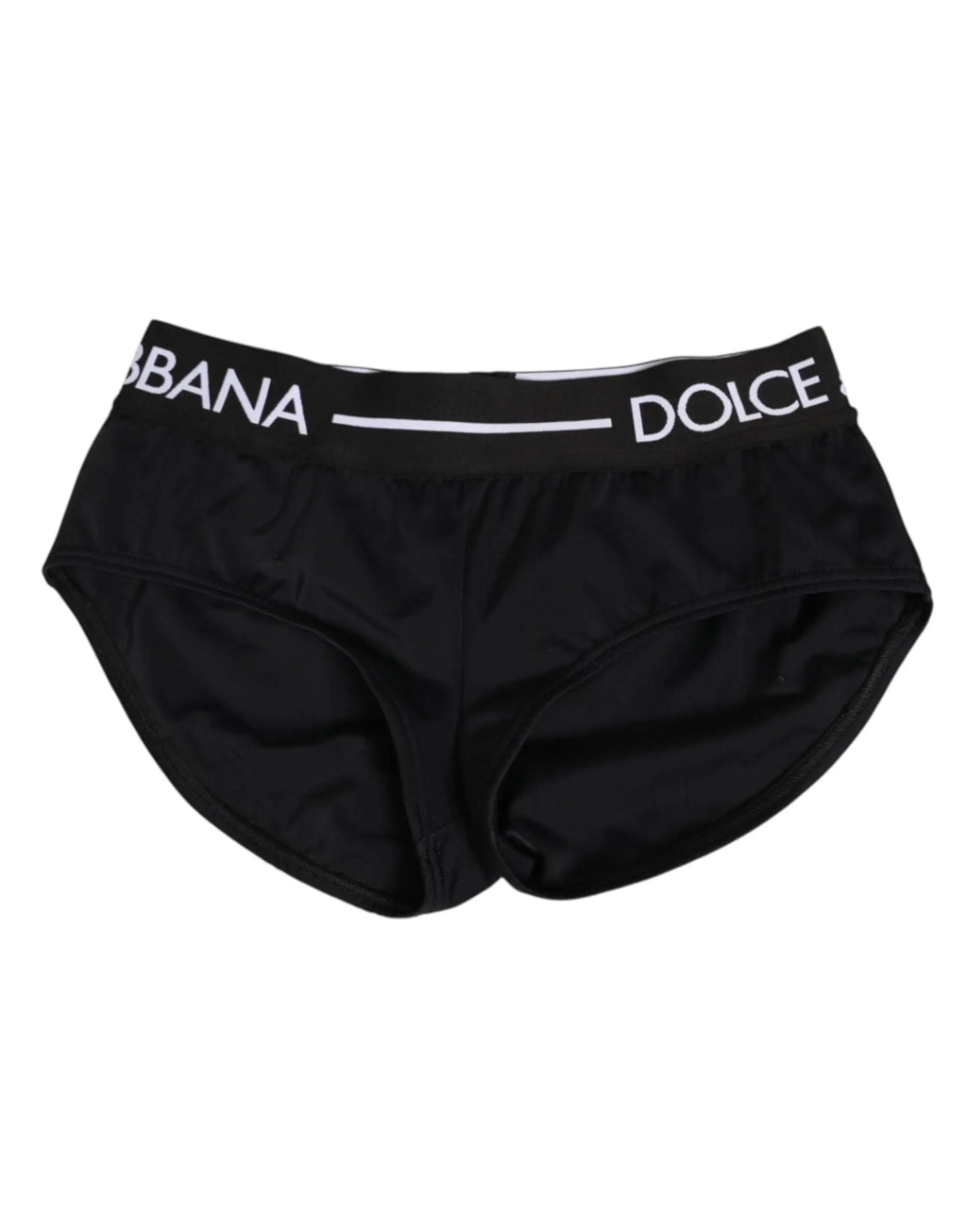 Boxer dolce & gabbana noirs en nylon avec bande logo blanche taille élastique