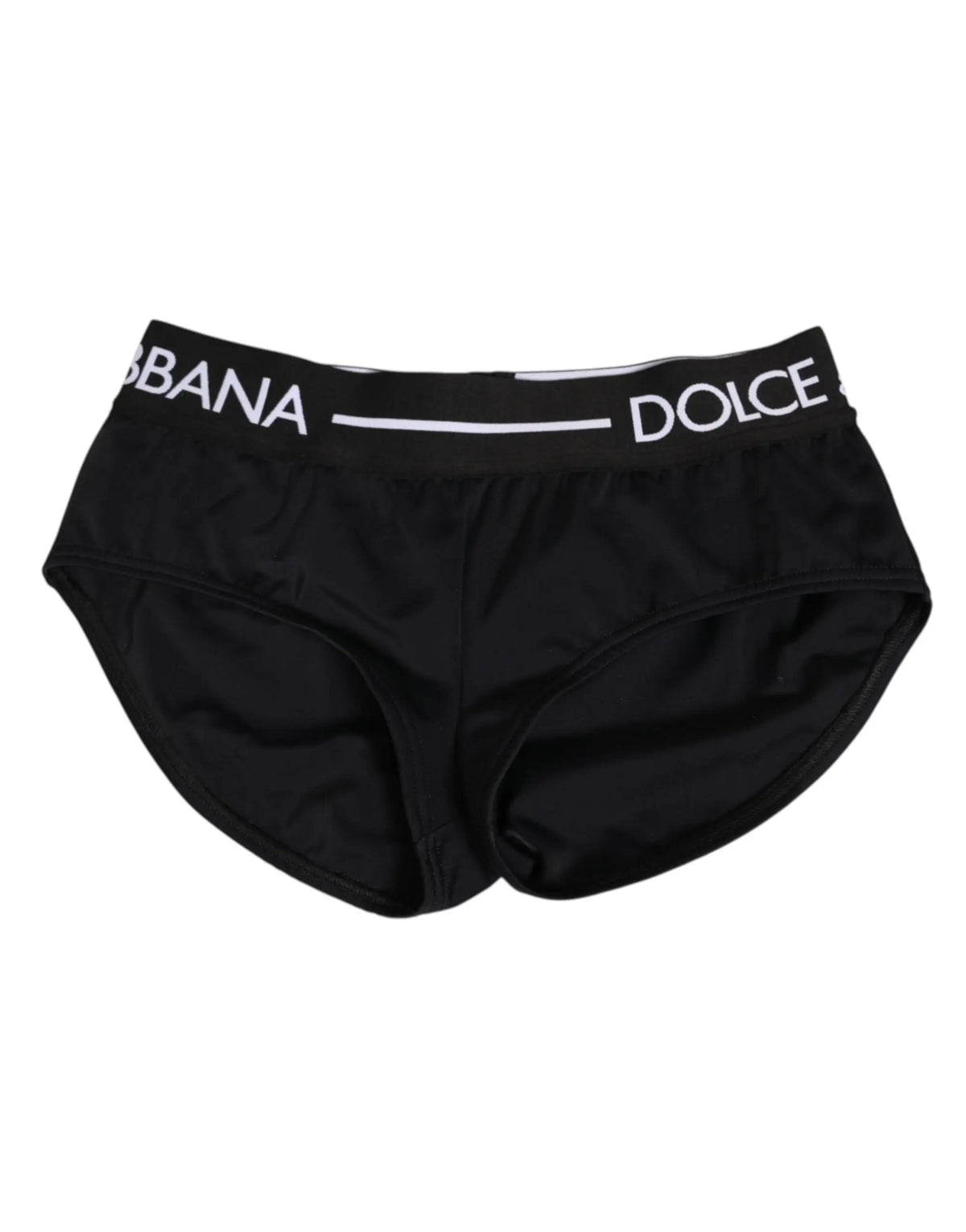 Boxer dolce & gabbana noirs en nylon avec bande logo blanche taille élastique