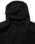 Veste à capuche noire dolce & gabbana en nylon pour homme avec tissu structuré mat et détails subtils de couture
