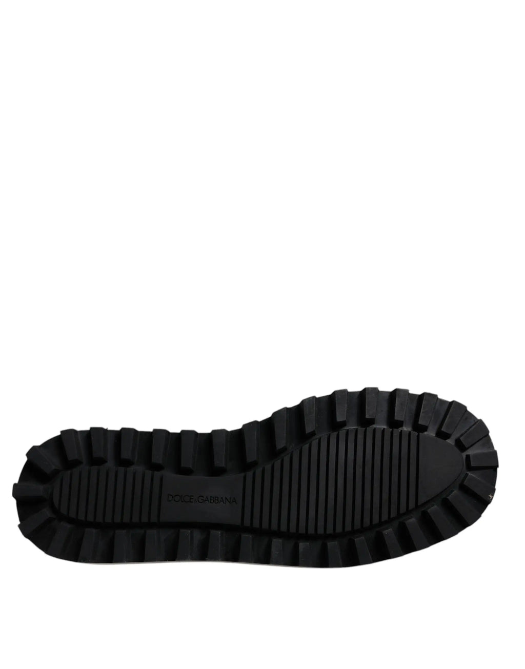 Semelle en caoutchouc noire avec motif texturé robuste et logo dolce & gabbana embossé sur les sandales slides en nylon matelassé