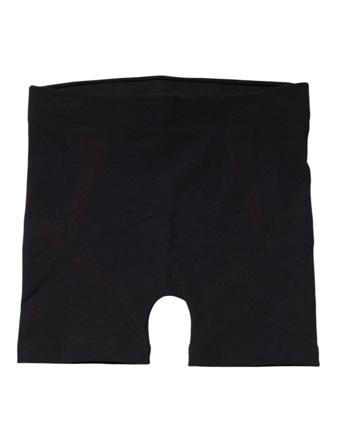 Shorts boxer noirs en nylon stretch de dolce & gabbana ajustés avec découpe frontale