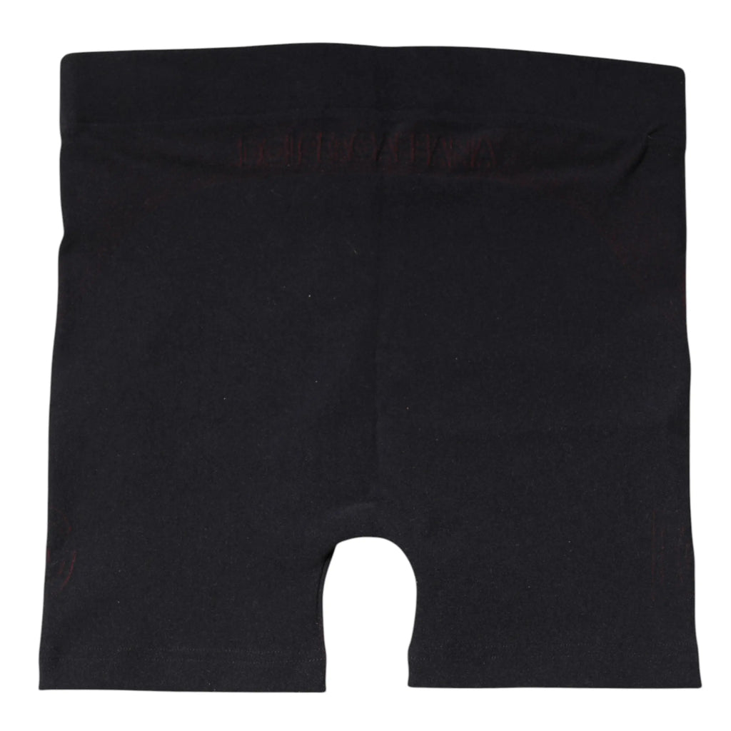 Dolce & Gabbana boxer noir en nylon extensible taille haute avec tissu lisse et ouverture à lentrejambe