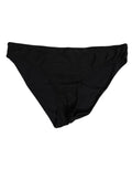Slip de bain noir dolce & gabbana en nylon stretch avec texture lisse et taille ajustée pour femme