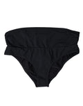 Bas de bikini de maternité noir dolce & gabbana en nylon stretch avec taille froncée extensible et tissu lisse